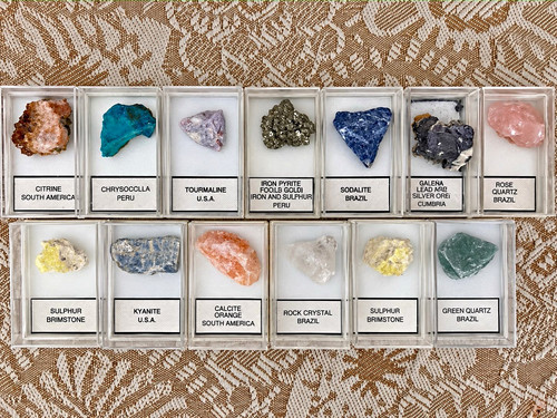 Gemischte mineralienproben - gemischte, in